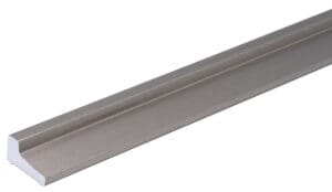 Close-up of a gray plastic or rubber trim strip.