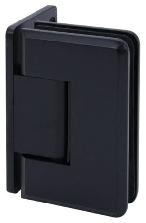 Black leather wallet with a flap pocket on the front.