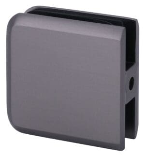 Compact metallic wall bracket with a modern design.