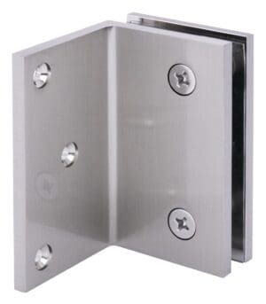 A metal bracket with screws for mounting.