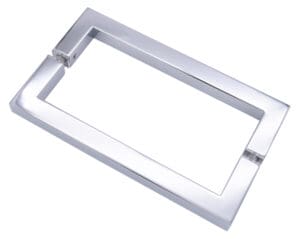 A sleek rectangular metal frame with a modern design.