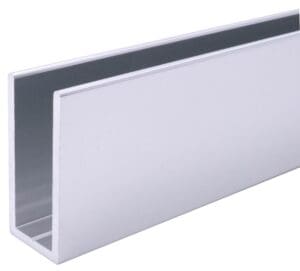 White U-shaped metal channel profile.
