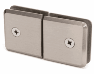 Two metal brackets joined together with screws.