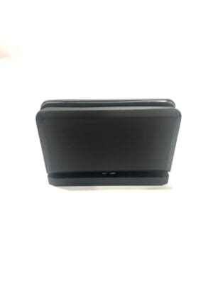 Black dual-slot laptop vertical stand.