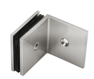 Stainless steel L-shaped glass clamp bracket