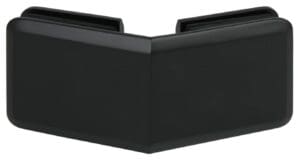 Black 90-degree glass corner clamp