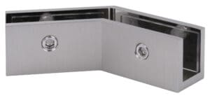 Stainless steel glass corner clamp