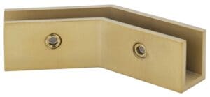 Brass angled bracket with hex screws